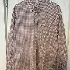 Like New Brooks Brothers Red and White Checkered Shirt
